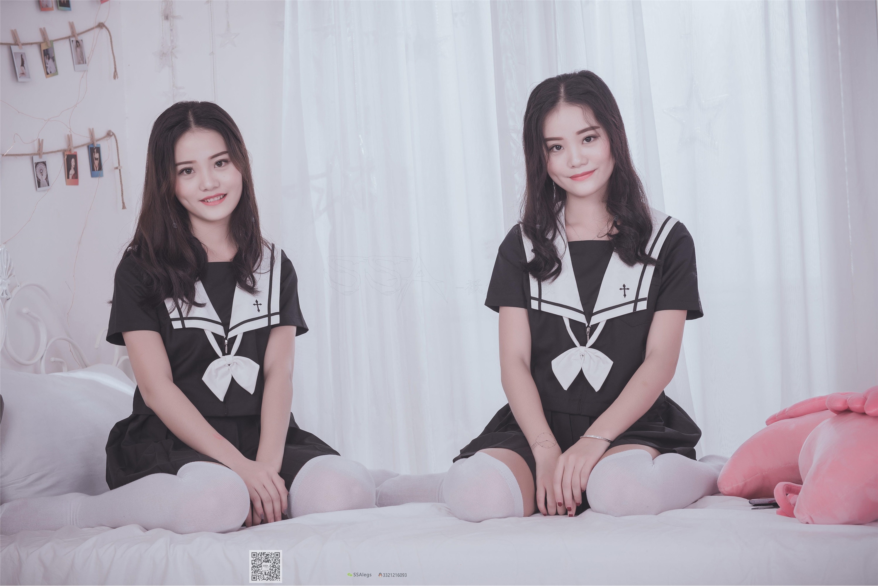 SSA丝社 NO.028 青青姐妹 姐妹花的JK情